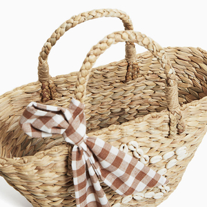 Borsa da Spiaggia Estiva Personalizzata per Bambini, Borsa a Secchiello in Paglia Naturale per Bambine - Product Image 4