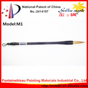 haute qualité m1 antique calligraphie chinoise brosse poils de belette pure pinceau poignée en ébène trois tailles - Product Image 1