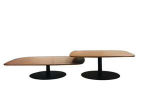 Italian Simple Design Living Room Furniture <strong>Coffee</strong> <strong>Table</strong> Set Modern Wood Tea <strong>Coffee</strong> <strong>Table</strong> <strong>Oval</strong> Wooden with Metal Base Iron - Product Image 2