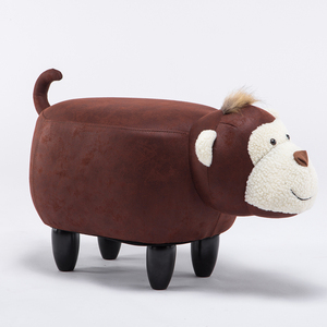 Mono en forma de Niños de jardín de infantes taburete Animal otomano taburete de asiento suave - Product Image 3