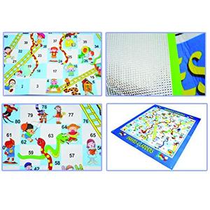Serpientes y escaleras jugar alfombra piso juego súper gigante portátil incluye dados y patatas fritas - Product Image 4