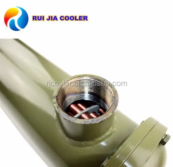 Industri Air Pendingin Heat Exchanger dengan Threaded Tabung Tembaga Oil Cooler Kondensor Evaporator