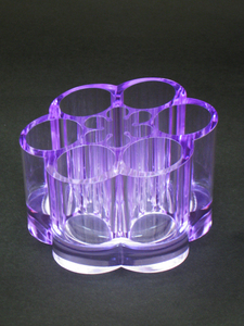 Table <b>Clear</b> Acrylic <b>Lipstick</b> Case in Flower Shape - Product Image 5