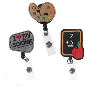 Paleta de pintura de Felty para Soldier, soporte retráctil para insignia de identificación militar para profesor de escuela, regalo escolar