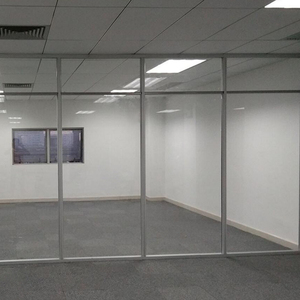 Muebles de oficina Interior Acústico Doble templado Exterior Vidrio transparente Pared Partición Divisor de oficina - Product Image 6
