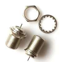 Conector Hembra para Montaje en Chasis, Contacto de Níquel, 50/75 Ohm RG59 RG6 para Aplicaciones de Audio y Video
