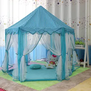 Nuevo estilo de moda de gran espacio niños jugar Castillo tienda impermeable carpa de playa al aire libre y de Interior plegable de playhouse