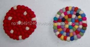 Dessous de verre multicolores en feutre de laine Dessous de plat de style design pour enfants pour la prière Ensembles de tapis de porte pour la salle à manger et la chambre à coucher - Product Image 2