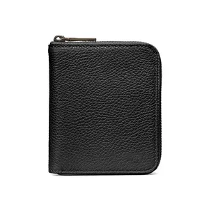 Kleine zip rond portemonnee voor mannen OEM vrouwen portemonnee portemonnee RFID blocking dames lederen portemonnee