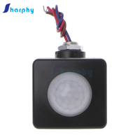 Capteur de mouvement PIR interrupteur de lumière LED intérieur et extérieur sensible aux infrarouges AC 85-265V IP54 temporisation pour l'éclairage domestique