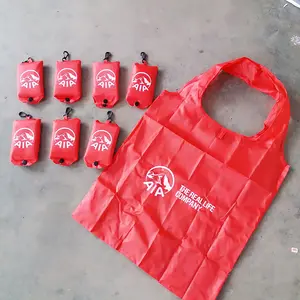 Mobile Phone Shaped eco friendly reusable promotion Polyester red Foldable Shopping Bag