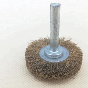 Brosse à roue métallique en acier/cuivre, brosse à fil pour meuleuse outil rotatif <span class=keywords><strong>Dremel</strong></span> outil de polissage 1 pièce - Product Image 3