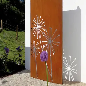 Tela de metal com corte a laser, arte de jardim