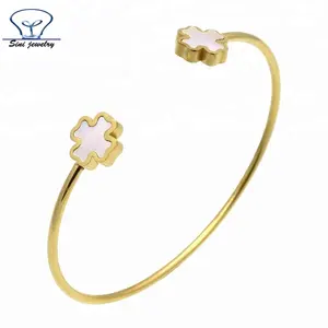 Sini Jewelry Simple Jewelry Design Most Popular Women Shell Bracelet Gold Plated Stainless Steel jewelry