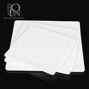Restaurante del hotel boda real del diseño banquete buffet placa diferentes tamaño de cerámica llano cuadrado plato - Product Image 1
