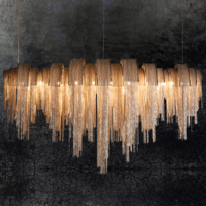 Estilo Europeo volver Terzani lujo moderno diseñador colgando Cadena de aluminio lámpara colgante de luz - Product Image 2