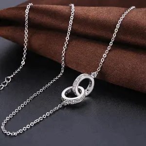 Wholesale Women Jewelry 925 Sterling Silver Cz Necklace