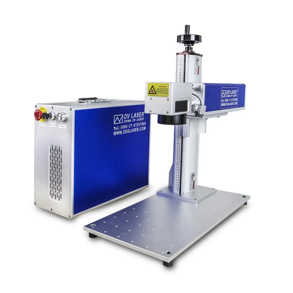 JPT MOPA Mesin Printer Laser Warna 20W 30W 60W, Mesin Penanda Laser Serat untuk Mesin Etsa Pengukir Laser Perhiasan Logam