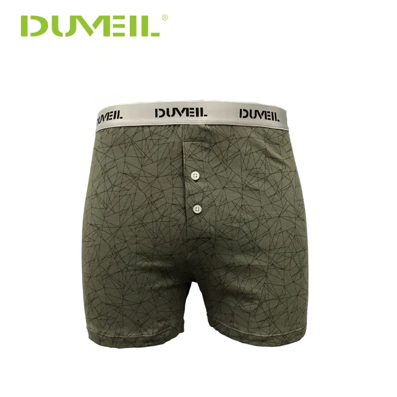 Mens Boxers Personalizado Logotipo Impresso Elástica Calcinha Sexy Boxer Homens Breve Atacado Seluar Lelaki Longo Da Frente Aberta de Algodão Roupa Interior