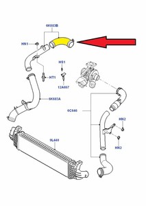 INTERCOOLER flexible d'admission d'air d'admission TUYAU POUR <span class=keywords><strong>FORD</strong></span> FOCUS <span class=keywords><strong>CMAX</strong></span> 1.8 TDCI 1496238 1496238N 4M516K863-BE 4M56K863-BC - Product Image 5