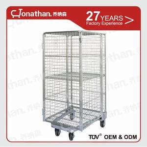 Transport pliant chariots <span class=keywords><strong>à</strong></span> roulettes supermarché fil rouleau cages panier - Product Image 3