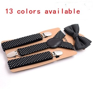 Vente en gros de <span class=keywords><strong>porte</strong></span>-jarretelles pour enfant avec nœud papillon imprimé en noir <span class=keywords><strong>à</strong></span> 3 pinces - Product Image 2