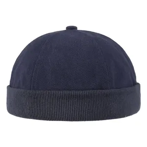 Dome Hat Custom 100% Cotton Timelessly Fashion Brimless Baseball Cap Dome Hat Docker Cap