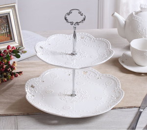 Di <span class=keywords><strong>ceramica</strong></span> della Porcellana del Partito Della Torta Del Basamento di Cerimonia Nuziale A Tre Livelli Piastra di Supporto - Product Image 3