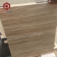 Dalles de travertin beige naturel personnalisées PAIA STONE 24x24, design moderne, dalle de marbre pour sol, pour hôtel, villa, usage intérieur