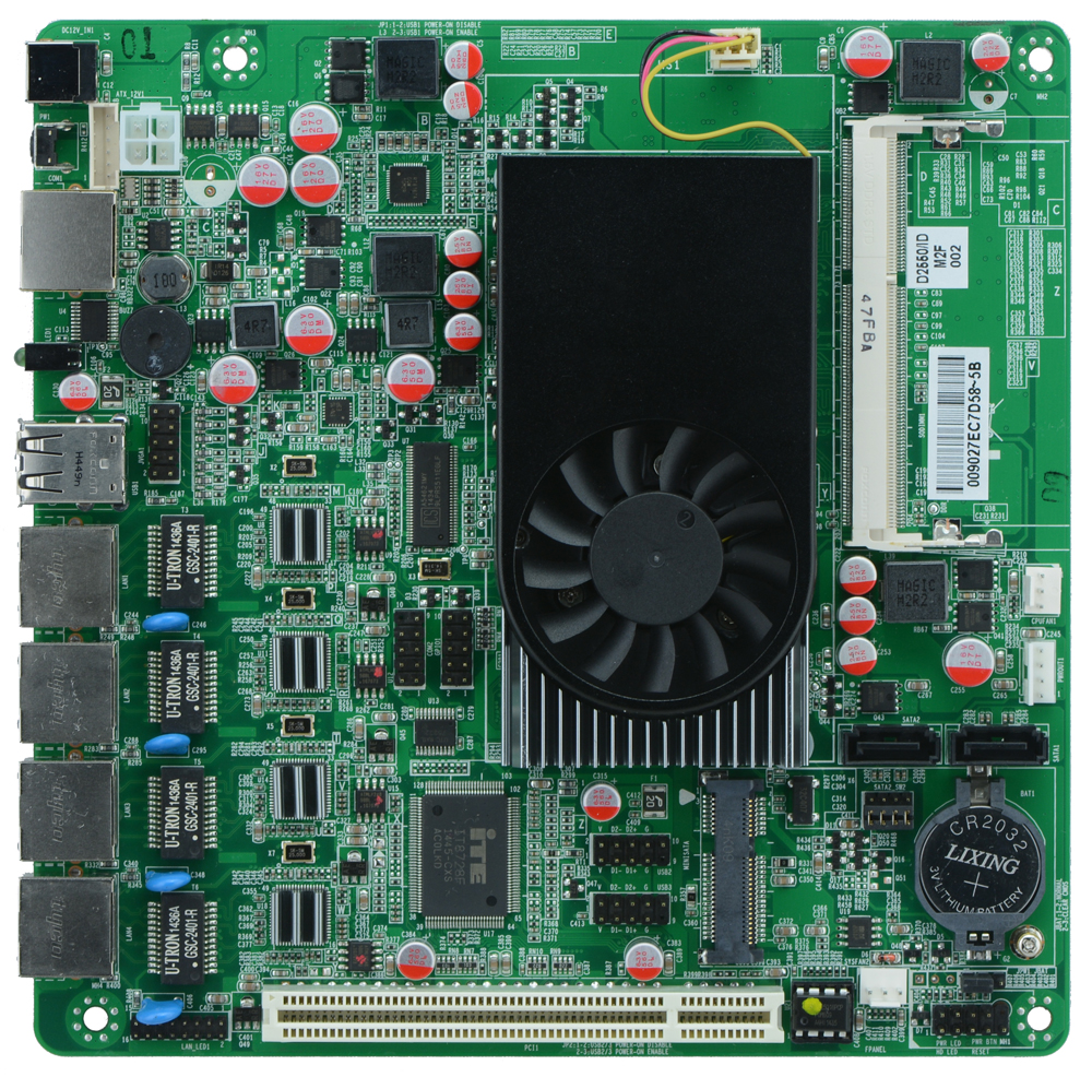 1U Atom D2550 4 Gigabit LAN Card Маршрутизатор/Брандмауэр/Сети Server материнских плат