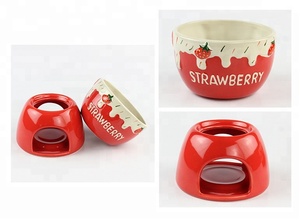 Disesuaikan coklat keju <span class=keywords><strong>Fondue</strong></span> Pot tatakan panci peleburan keramik <span class=keywords><strong>Mini</strong></span> <span class=keywords><strong>Fondue</strong></span> De coklat warna merah