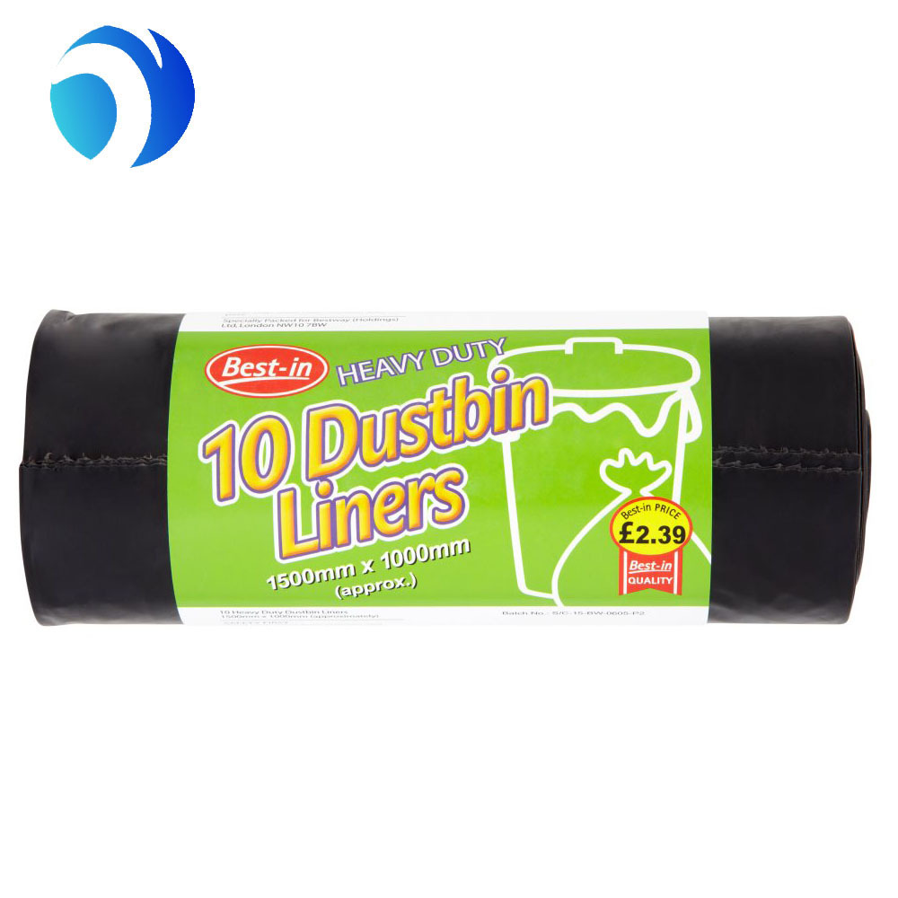 Claro de plástico de hdpe gran basura bin liner bolsa de basura