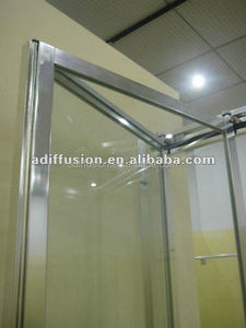 Mampara de Ducha Moderna de Aluminio con Puertas Plegables EN14428, Vidrio Templado de 6 mm, Plato Rectangular Pulido, Bisagras Deslizantes, para Baños de Apartamentos - Product Image 6