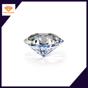 ราคาโรงงาน2มิลลิเมตรรอบสดใสตัดเพชรสีขาวสังเคราะห์ Moissanite หิน
