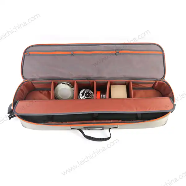 Multi functional compartments fly fishing rod