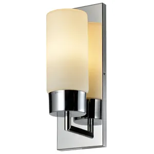 Hohe qualität hotel luxus dekorative Chrome moderne designer glas wand scones indoor led bad eitelkeit beleuchtung wand lampe