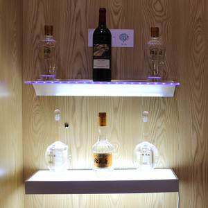 Kệ Kính Hiển Thị Trang Trí Đèn LED Với Nhiều Màu Sắc Frosted Glass Wall Shelf - Product Image 2