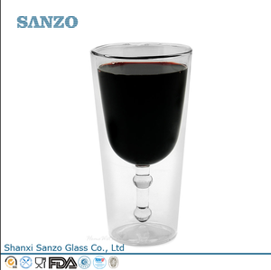 sanzo personalizado fabricante de vidrio de doble pared champagne copa de vidrio - Product Image 1