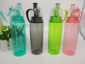 Portable Sports <strong>Spray</strong> Water <strong>Bottle</strong> with <strong>Spray</strong> Mist Plastic <strong>Drink</strong> <strong>Bottle</strong> for Kids Students - Product Image 2