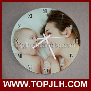 En gros creative décor à la maison diy <span class=keywords><strong>mur</strong></span> blanc horloge pour sublimation - Product Image 6