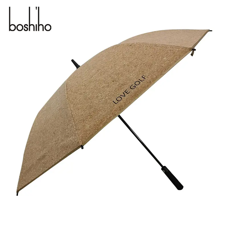 Boshiho 30 "Eco friendly GUARDA-CHUVA com armação de fibra de vidro À Prova D' Água ao ar livre CORTIÇA e eva APOIO NATURAL