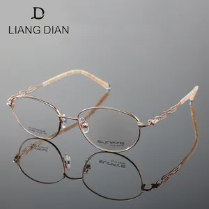 Ready stock Hot sale new design optical eyeglasses frames, titanium eyewear for women