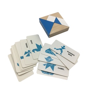 <span class=keywords><strong>IQ</strong></span> <span class=keywords><strong>Fit</strong></span> 7 pièces voyage puzzle Tangram jouets éducatifs en bois avec cartes de défi - Product Image 5