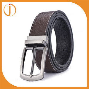 Encargo al por mayor classic jean para hombre cinturón de cuero con hebillas revisable - Product Image 4