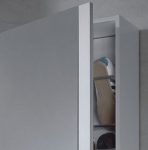 Wood Designs Wall-mounted Mirrored <strong>Tall</strong> <strong>Shoe</strong> Cabinet <strong>Rack</strong> - Product Image 5