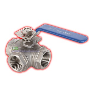 Van Bi 3 Chiều Cổng T/L Có Ren Bằng Thép Không Gỉ 1/2-4 Inch Nhà Sản Xuất Trung Quốc Giá Bán Sỉ - Product Image 3