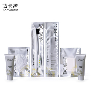 Custom 2-4 stelline forniture alberghiere a secco monouso Kit dentale Resort portatile da viaggio Shampoo sapone spazzolino da denti pantofola - Product Image 4