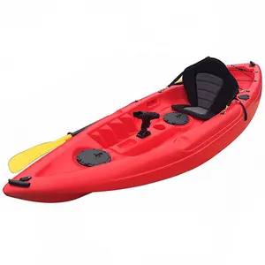 Leisure Race Kayak Jet Powered Racing Fishing Kayaks With Motor, Red Single Jet Powered Canoe With Kayaks Pedal