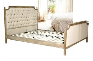 Cama de madeira lisa antiga, cama de madeira lisa para meninas