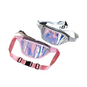 Riñonera holográfica de PVC transparente de diseño, logotipo personalizado - Product Image 1